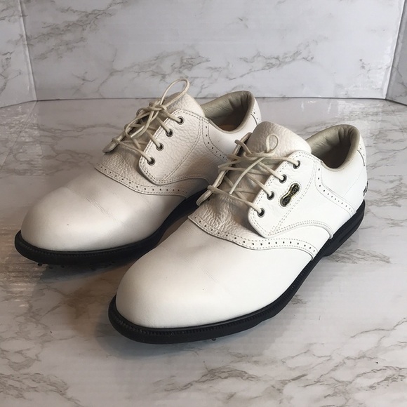 Footjoy white my joys outdoor golf shoes size 10 M - Picture 2 of 9